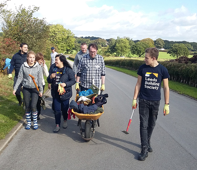 Members of the Financial Reporting and Control team during their volunteering day